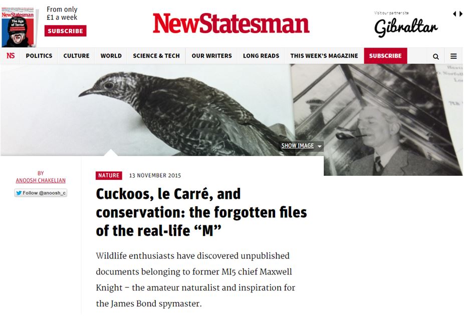 New Statesman Maxwell Knight's filing cabinet