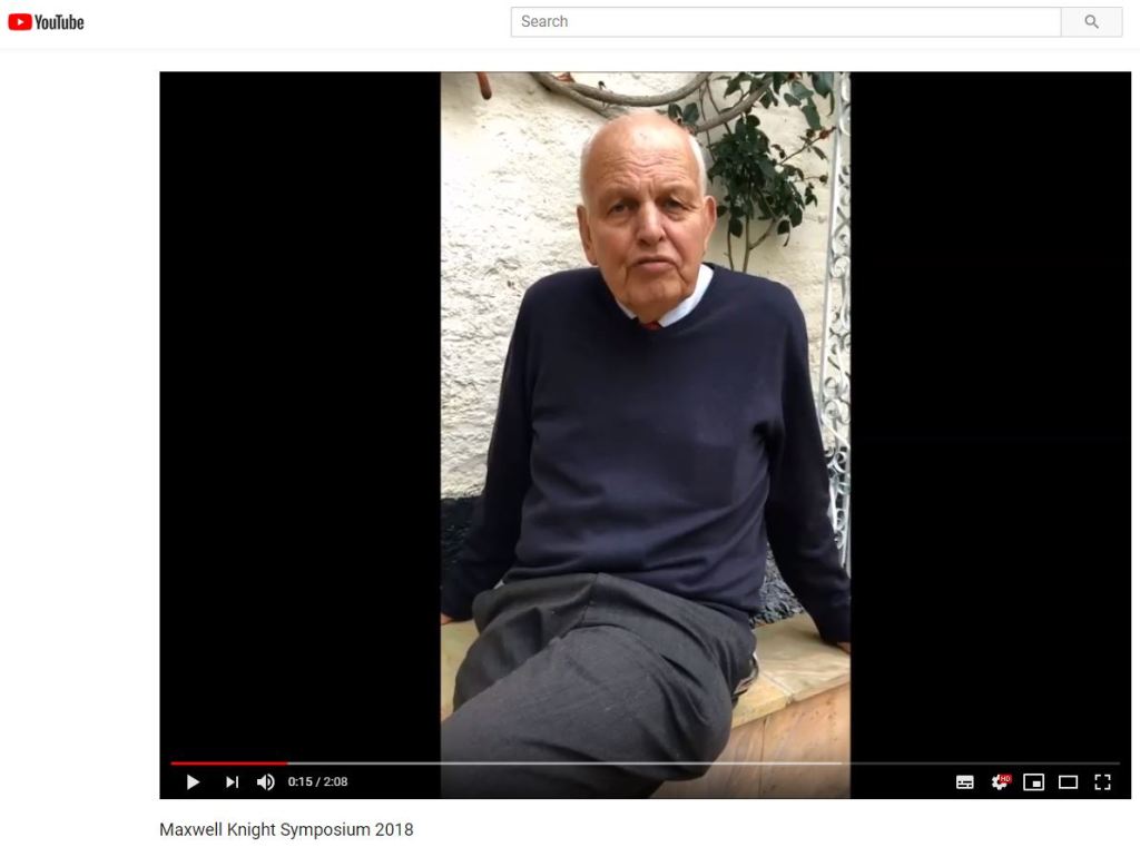 Maxwell Knight Symposium 2018 video invitation from Prof. John E.&nbsp;Cooper.
